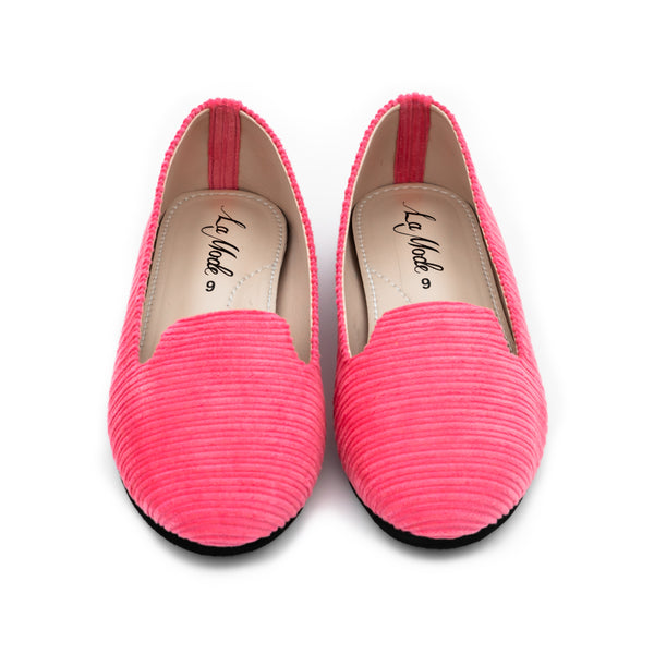 Basic Cord Loafer Peach La mode BD