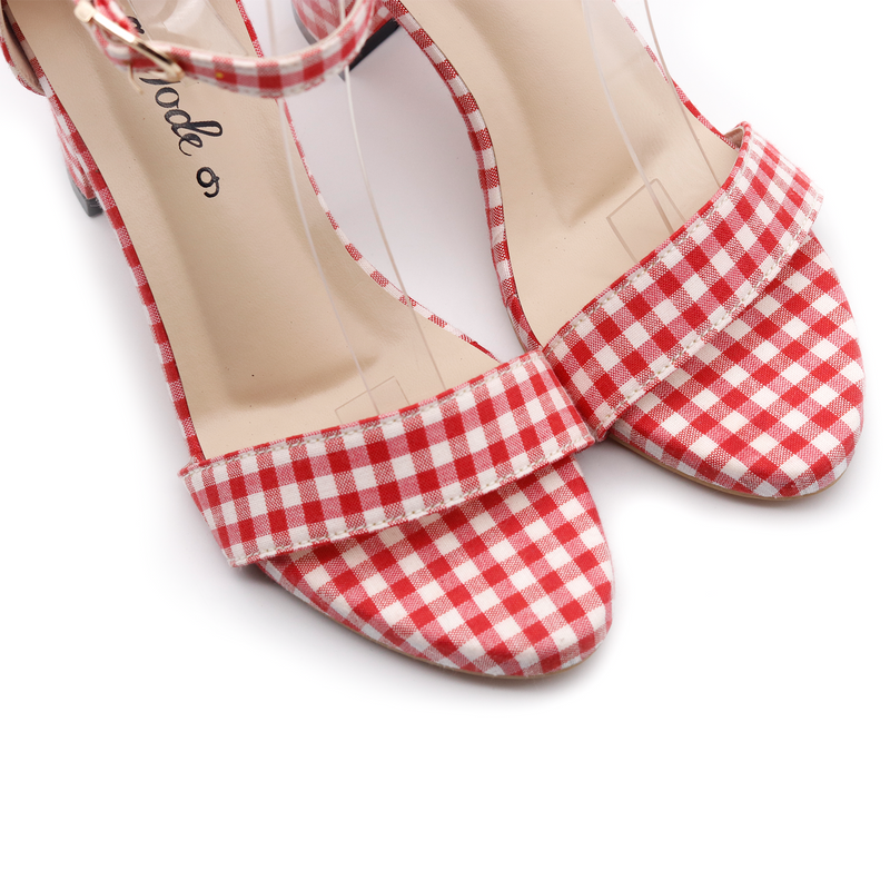 Priscilla Checkered-Red